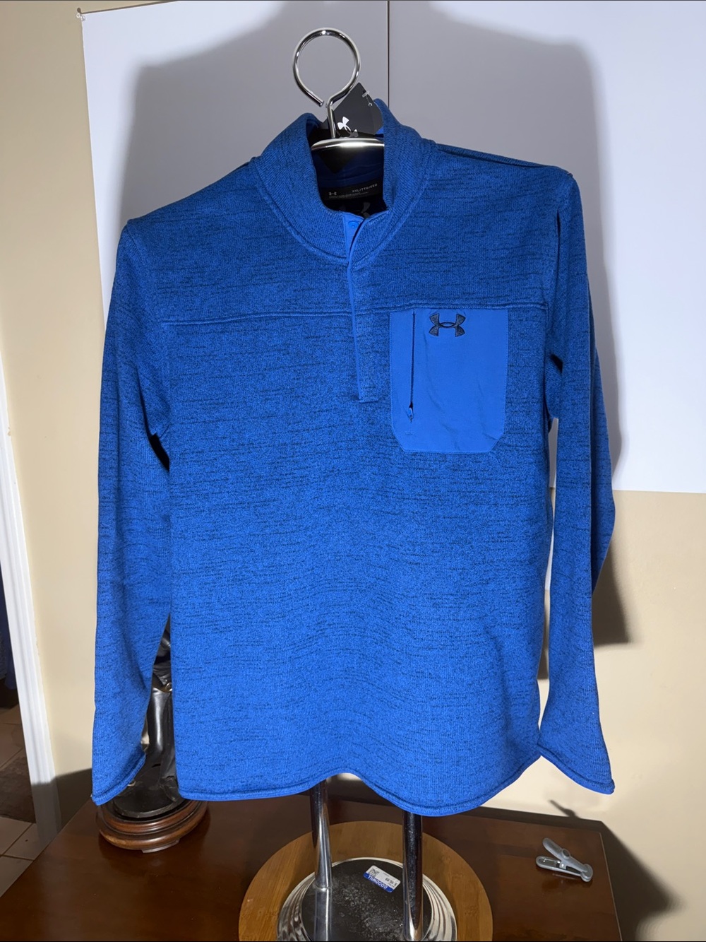 Under Armour Men’s Bright Royal Blue Half-Zip Pullover with Chest Pocket